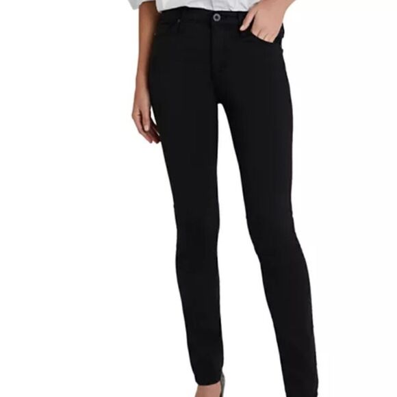 NEW AG PRIMA MID-RISE CIGARETTE JEANS MIDNIGHT BLACK 31R ADRIANO GOLDSCHMIED - Picture 13 of 16